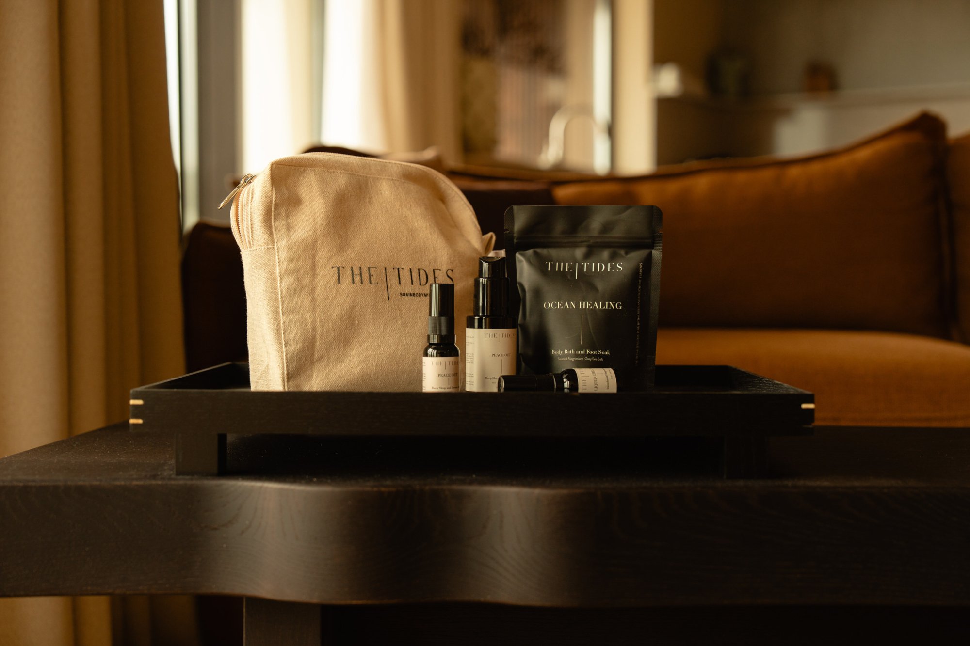 Stijlvolle rusthoek in de wellness van Elements Terschelling.